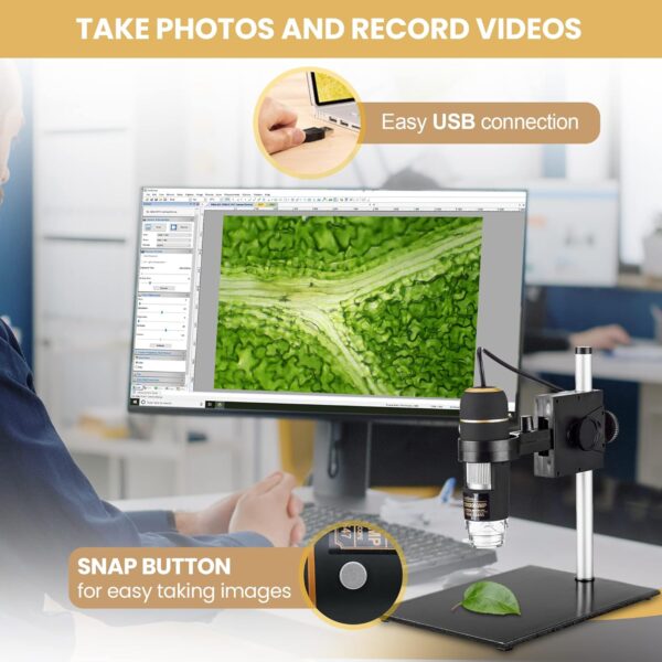Microscopio de mano UTP200X003MP AmScope - Imagen 5