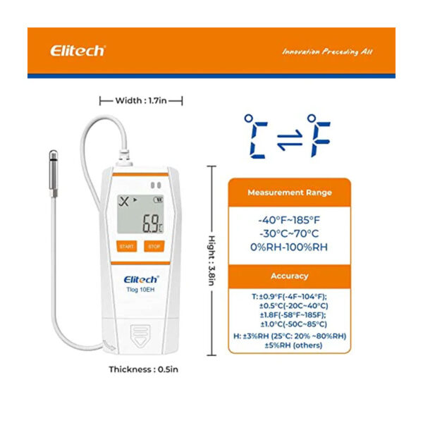 Registrador temperatura TLOG 10 Elitech - Imagen 4