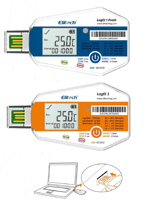 Registrador de temperatura Elitech LogEt1 - Imagen 2