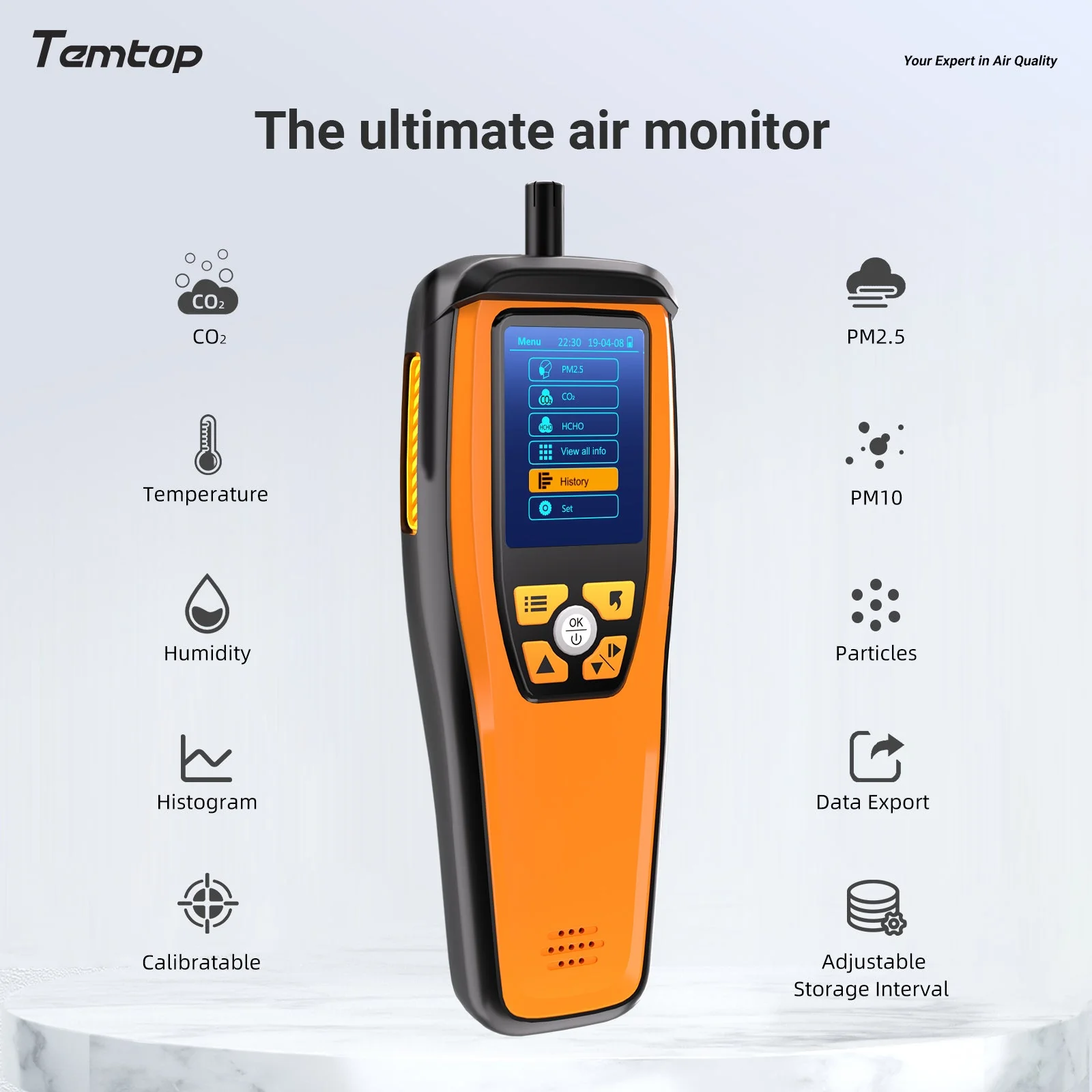 Monitor de calidad del aire Temtop M2000 2nd - Imagen 3